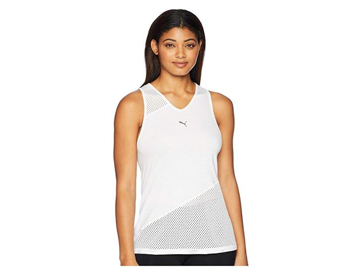Puma A.c.e. Mesh Blocked Tank Top (white) Women's Sleeveless