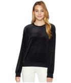 Juicy Couture Lightweight Velour Pullover (pitch Black) Women's Clothing