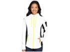 Spyder Ardent Full Zip Hoodie Mid Weight Core Sweater (white/black/acid) Women's Sweatshirt