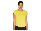 Nike Tailwind Cool Lx Short Sleeve Top (bright Citron) Women's Workout