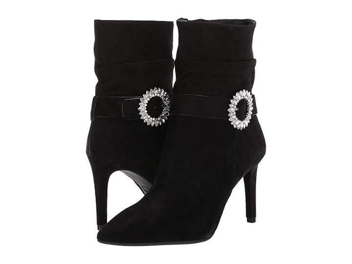 Michael Michael Kors Viola Flex Bootie (black Kid Suede) Women's Boots