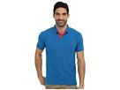 U.s. Polo Assn. - Slim Fit Solid Pique Polo W/ Contrast Color Striped Under Collar (autumn Teal)