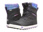 Merrell Kids Snow Bank 2.0 Waterproof (big Kid) (black/print/berry Leather) Girls Shoes