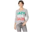Chaser Cozy Knit Long Sleeve Pullover (heather Grey) Women's Clothing