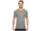 Nike Pro Compression Short Sleeve Training Top (carbon Heather/black/black) Men's Short Sleeve Pullover