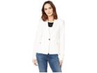 Calvin Klein Woven Button Front Jacket (cream) Women's Jacket