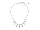Betsey Johnson Blue By Betsey Johnson Gold Tone Cubic Zirconia Stone Frontal Necklace (crystal) Necklace