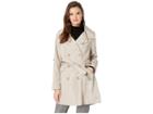 French Connection Drape Back Belted Trench (palm Sand) Women's Coat