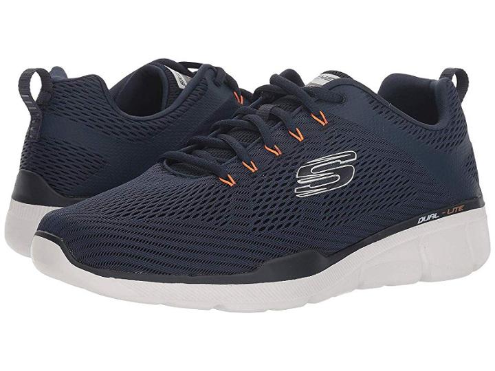 Skechers Equalizer 3.0 (navy/orange) Men's Lace Up Casual Shoes