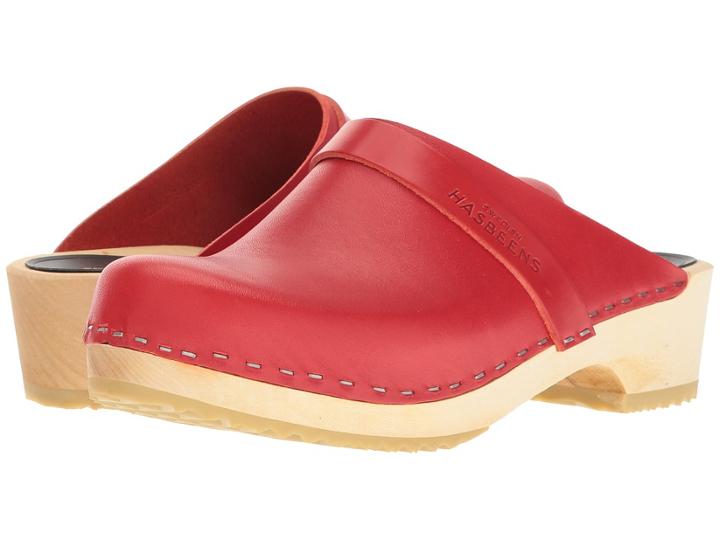 Swedish Hasbeens Swedish Husband (red) Women's Clog Shoes