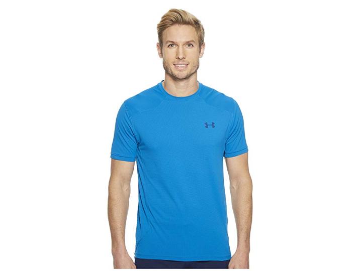 Under Armour Sunblock Short Sleeve Rashguard (cruise Blue Bitter) Men's Clothing