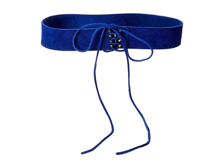 Ada Collection Paige Corset (cobalt Suede) Women's Belts