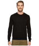 Lacoste 100% Cotton Jersey Crew Neck Sweater (black) Men's Sweater