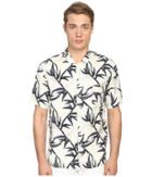 Marc Jacobs Shadow Leaf Classic Short Sleeve Button Up (off-white Multi) Men's Short Sleeve Button Up