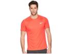 Nike Dry Miler Short Sleeve Running Top (rush Coral/rush Coral) Men's Clothing
