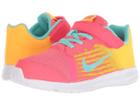 Nike Kids Downshifter 8 Fade (little Kid) (solar Red/aurora Green/laser Orange) Girls Shoes
