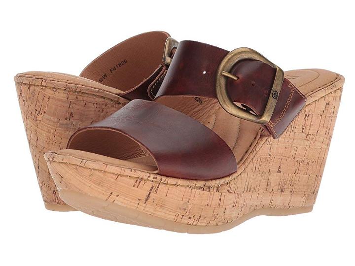 Born Emmy Band (ginger Full Grain Leather) Women's Wedge Shoes