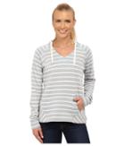 Columbia Tropic Haventm Stripe Hoodie (earl Grey Stripe/atoll) Women's Sweatshirt