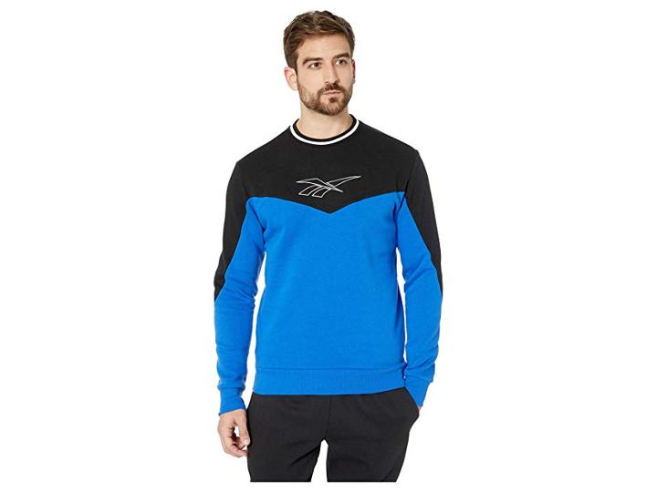Reebok Classics Crew (vital Blue/black) Men's Clothing