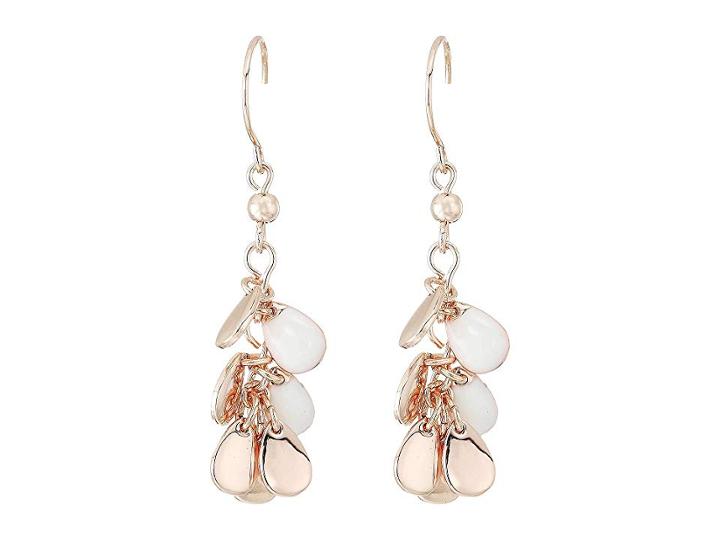 French Connection Shaky Cluster Drop Earrings (white) Earring