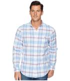 Vineyard Vines Cape Poge Plaid Slim Tucker Shirt (dockside Blue) Men's Clothing