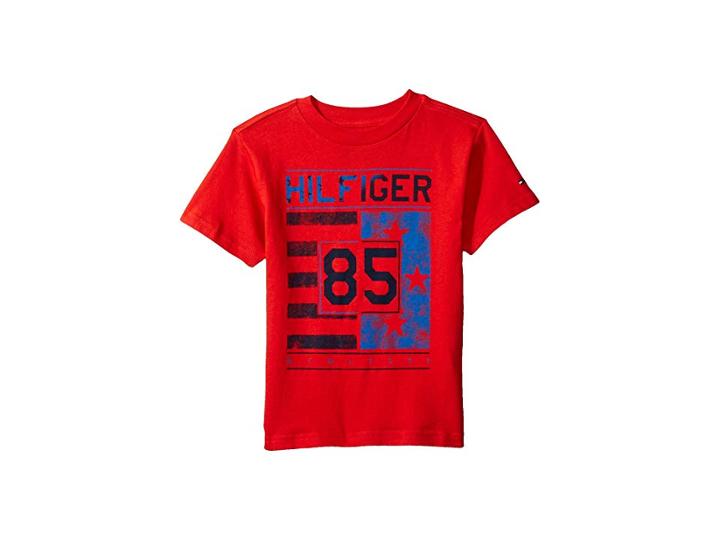 Tommy Hilfiger Kids All-american Graphic Tee (toddler/little Kids) (ripe Tomato) Boy's T Shirt