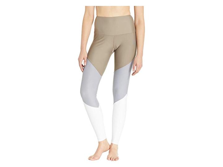 Onzie High-rise Track Leggings (dust/fossil Combo) Women's Casual Pants