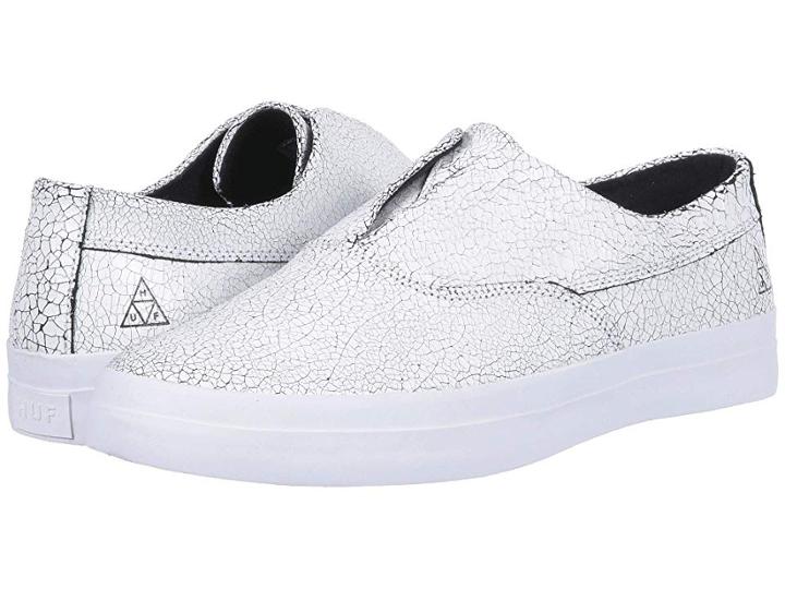 Huf Dylan Slip-on (white/black 1) Men's Skate Shoes