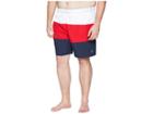 Nautica Big & Tall Big Tall Tricolor Block Trunk (racer Red) Men's Swimwear
