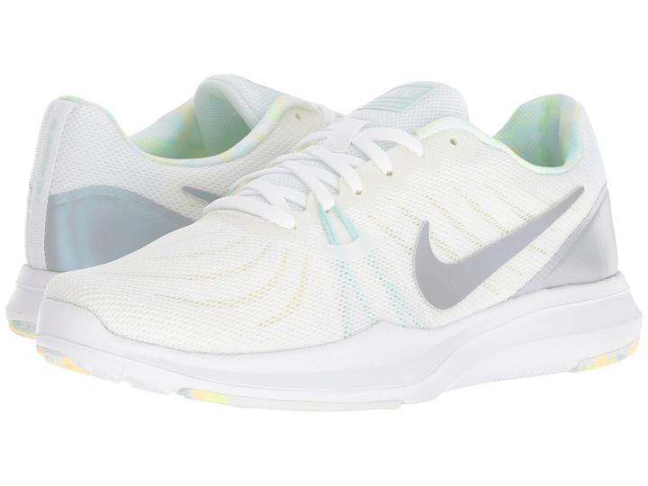 Nike In-season 7 Premium (white/wolf Grey/citron Tint/igloo) Women's Cross Training Shoes