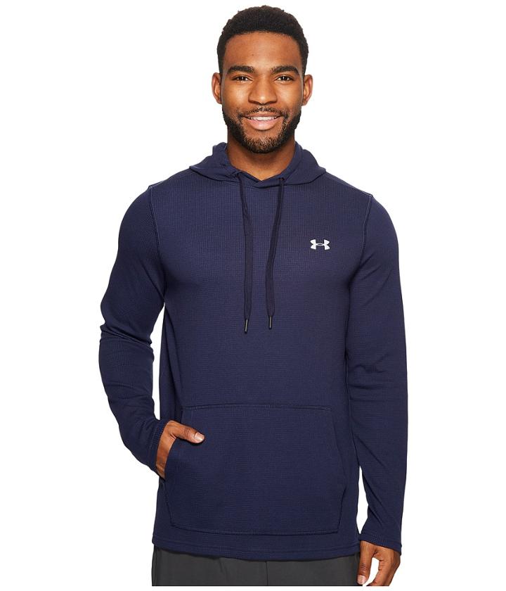 Under Armour Waffle Hoodie (midnight Navy/steel) Men's Sweatshirt