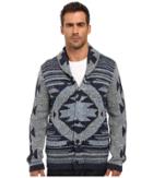 Lucky Brand Ladder Back Jacquard Shawl Cardigan (multi) Men's Sweater
