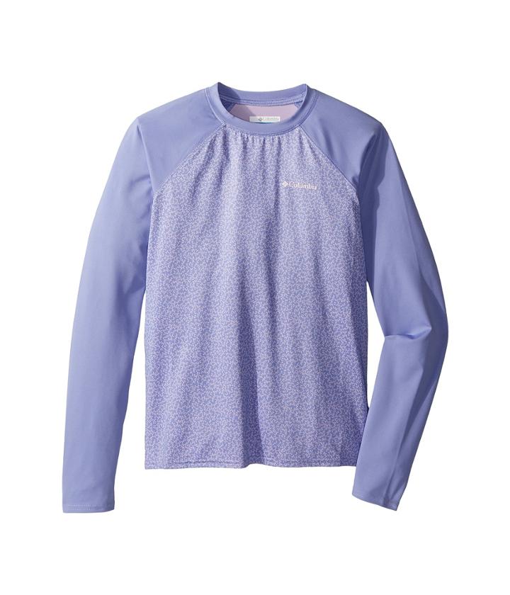 Columbia Kids Mini Breaker Printed Long Sleeve Sunguard (little Kids/big Kids) (fairytale Mini Print) Girl's Long Sleeve Pullover