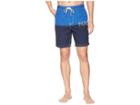 Nautica Logo Color Block Swim Trunk (monaco Blue) Men's Swimwear