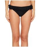 Kate Spade New York Isla Vista #74 Ruffle Classic Bikini Bottom (black) Women's Swimwear