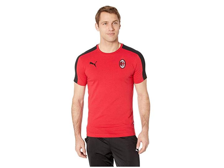 Puma Ac Milan T7 Tee (tango Red/puma Black) Men's T Shirt