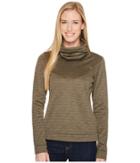The North Face Novelty Glacier Pullover (new Taupe Green Stria) Women's Long Sleeve Pullover