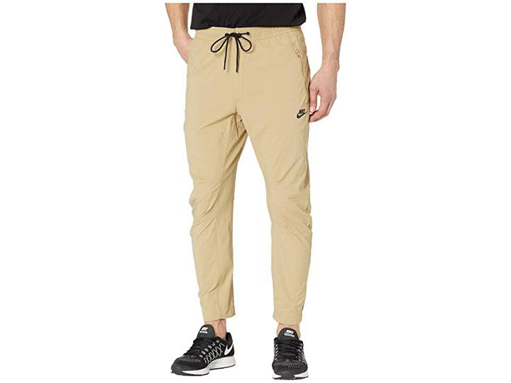 Nike Nsw Woven Statement Street Pants (parachute Beige/black) Men's Casual Pants