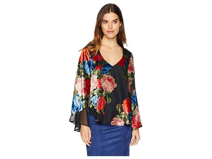 Show Me Your Mumu Hippie Dippie Top (midnight Fiesta Burnout Velvet) Women's Clothing