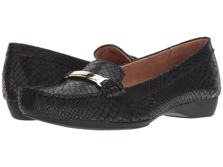 Naturalizer Gadget (black Shimmer Snake) Women's Shoes