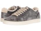 Frye Ivy Low Lace (anthracite Metallic Brush-off/shearling) Women's Lace Up Casual Shoes