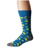 Vineyard Vines Lemons Icon Socks (maui Blue) Men's Low Cut Socks Shoes