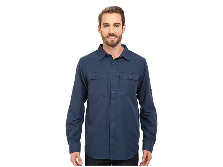 Mountain Hardwear Canyontm L/s Shirt (hardwear Navy) Men's Long Sleeve Button Up