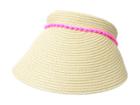 Collection Xiix Pom Trim Tennis Visor (natural) Casual Visor