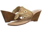Jack Rogers Jacks High Wedge (natural Cork/gold) Women's Wedge Shoes