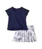 Kenzo Kids Tee Shirt And Skirt Tigers (infant) (navy) Girl's Active Sets