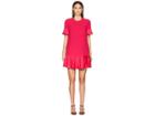 Red Valentino Crepe Envers Satin Dress (rose Shocking) Women's Dress