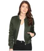 Bb Dakota Atwood Bomber Jacket (army Green) Women's Coat