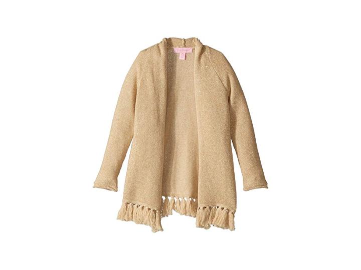 Lilly Pulitzer Kids Mini Tatum Cardigan (toddler/little Kids/big Kids) (heathered Wheat) Girl's Sweater