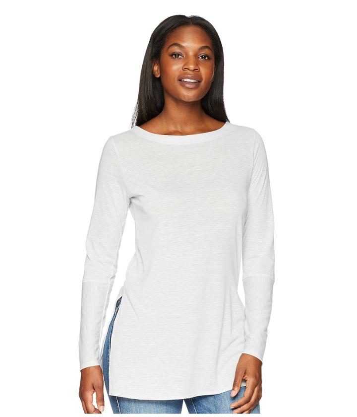 Prana Esme Top (titanium Grey Stripe) Women's Clothing